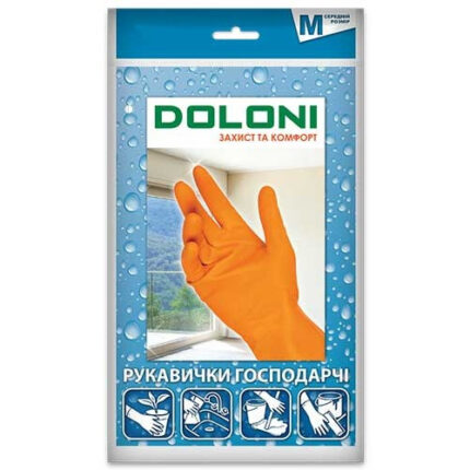 4545 Рукавички 'Doloni' універсальні госп. латекс "М"