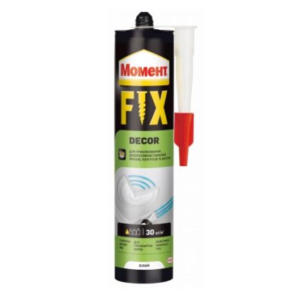 Монтажний клей Момент FIX Decor білий, 400 г