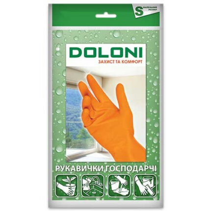 4544 Рукавички 'Doloni' універсальні госп. латекс "S"